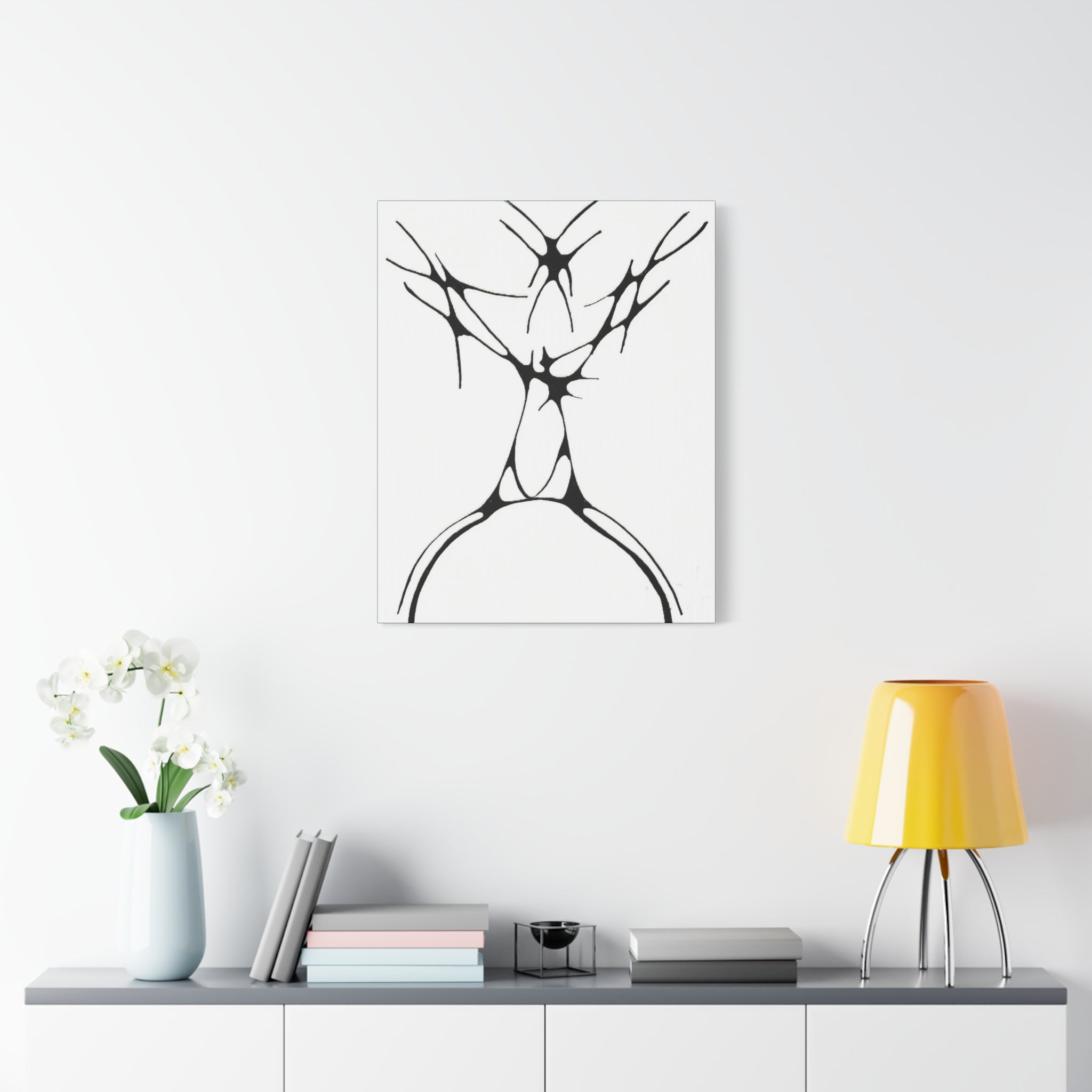 The Stag — Matte Canvas Print — Abstract Line Art Wall Art