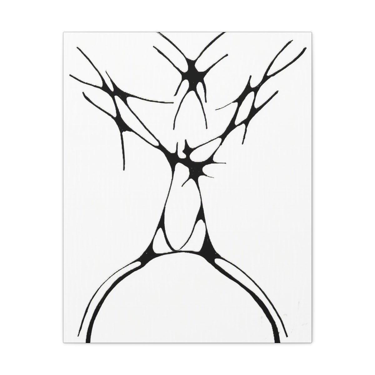 The Stag — Matte Canvas Print — Abstract Line Art Wall Art