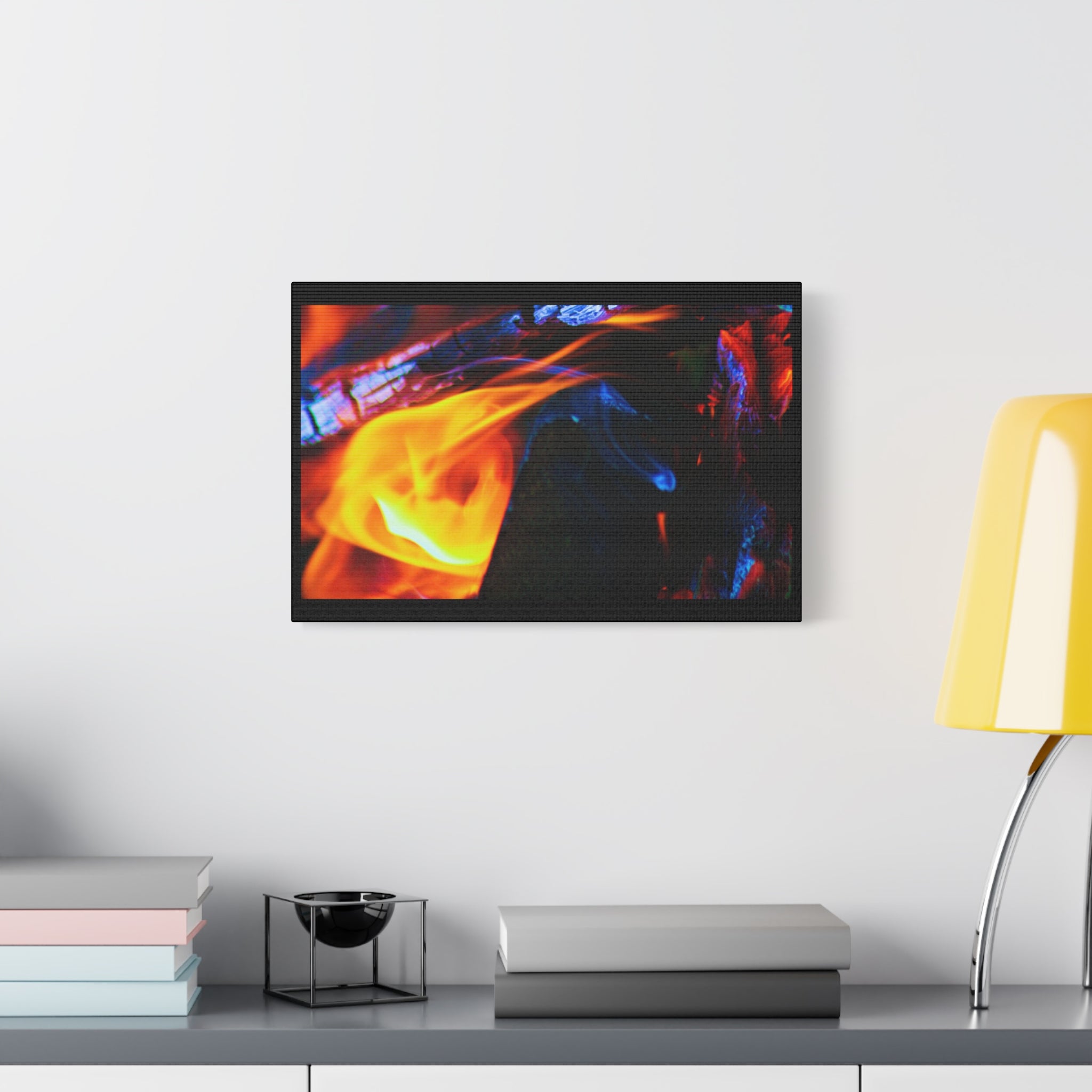 Pyre — Face in the Flame — Matte Canvas Print — Fire Photography Wall Art