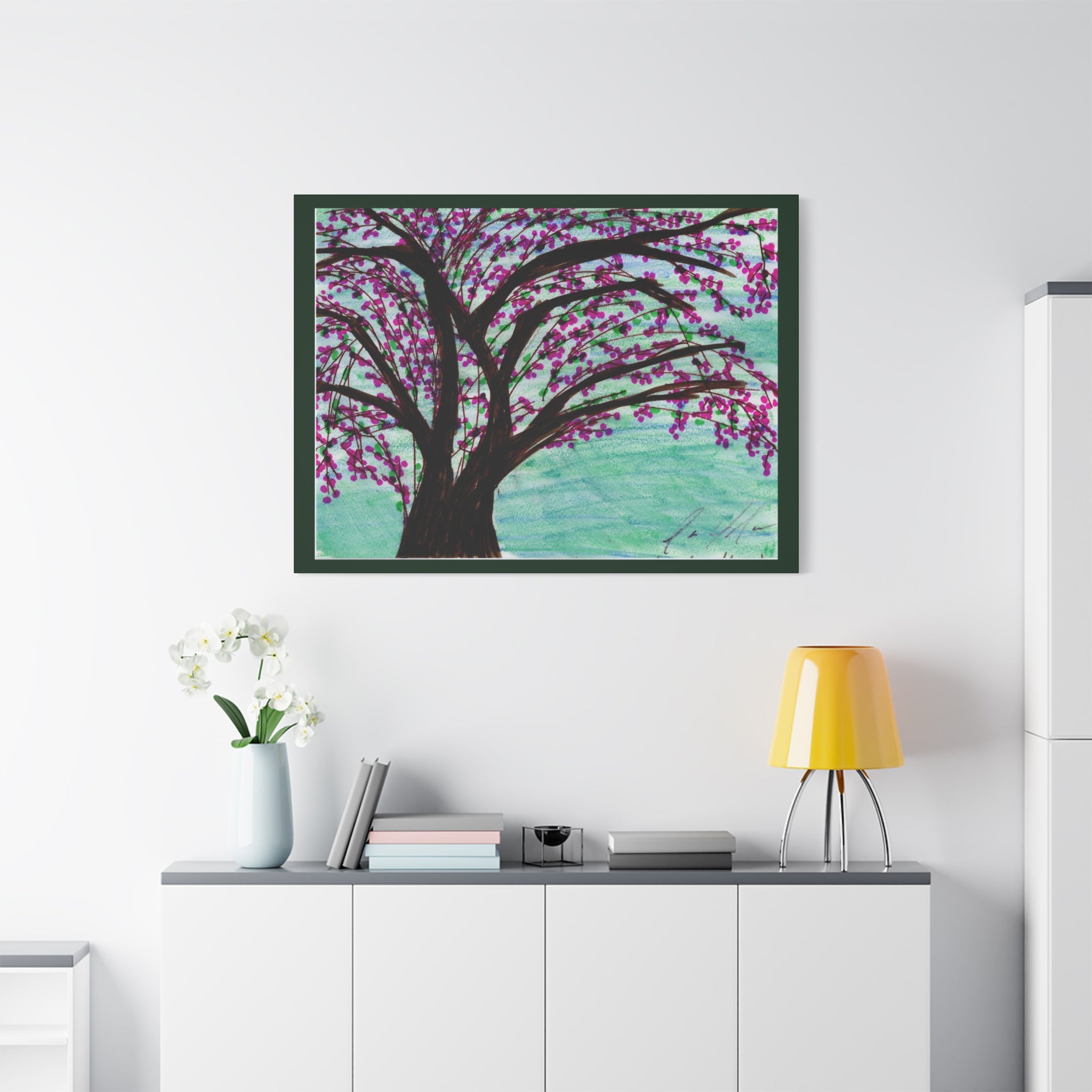 Blossoming Cherry Tree Matte Canvas Print — Stretched Wall Art (1.25")