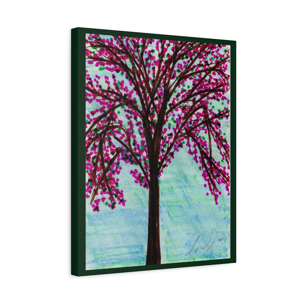 Pink Blossom Tree Matte Canvas Wall Art