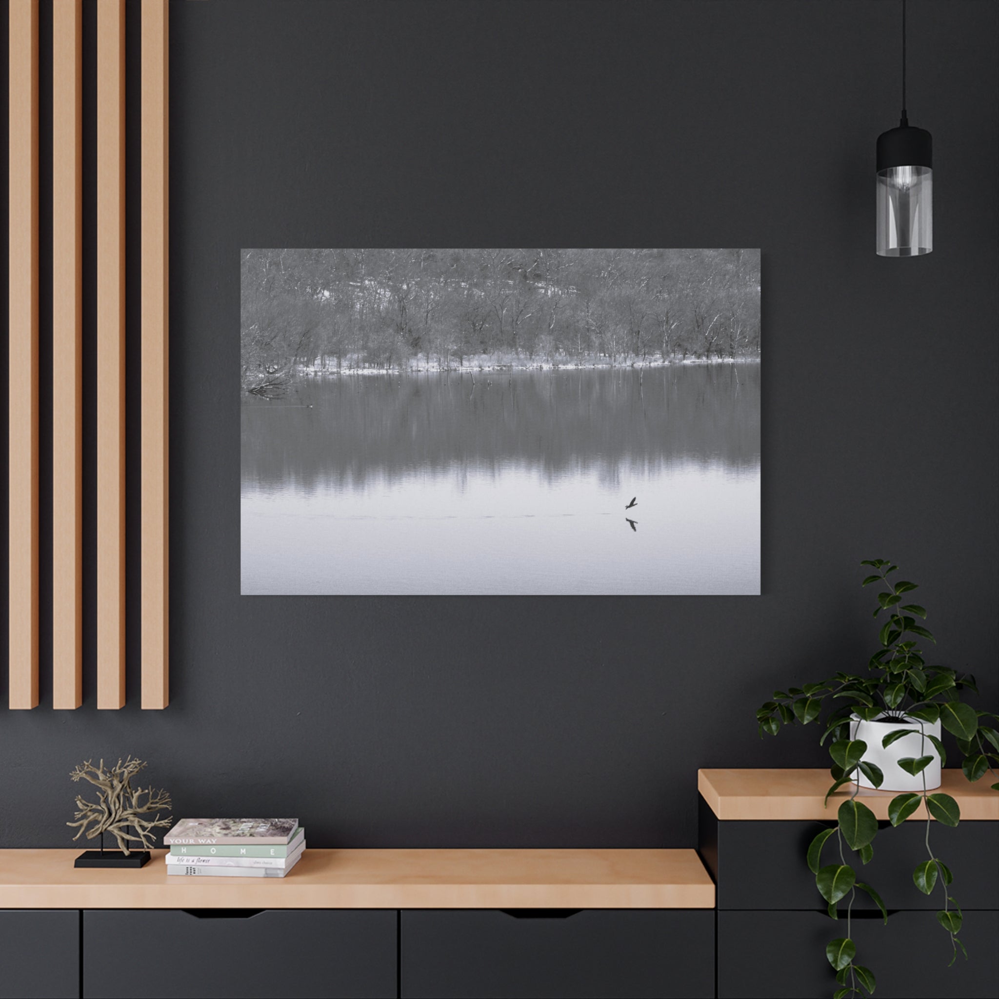 A Quiet Moment — Matte Canvas Print — Black & White Nature Photography Wall Art