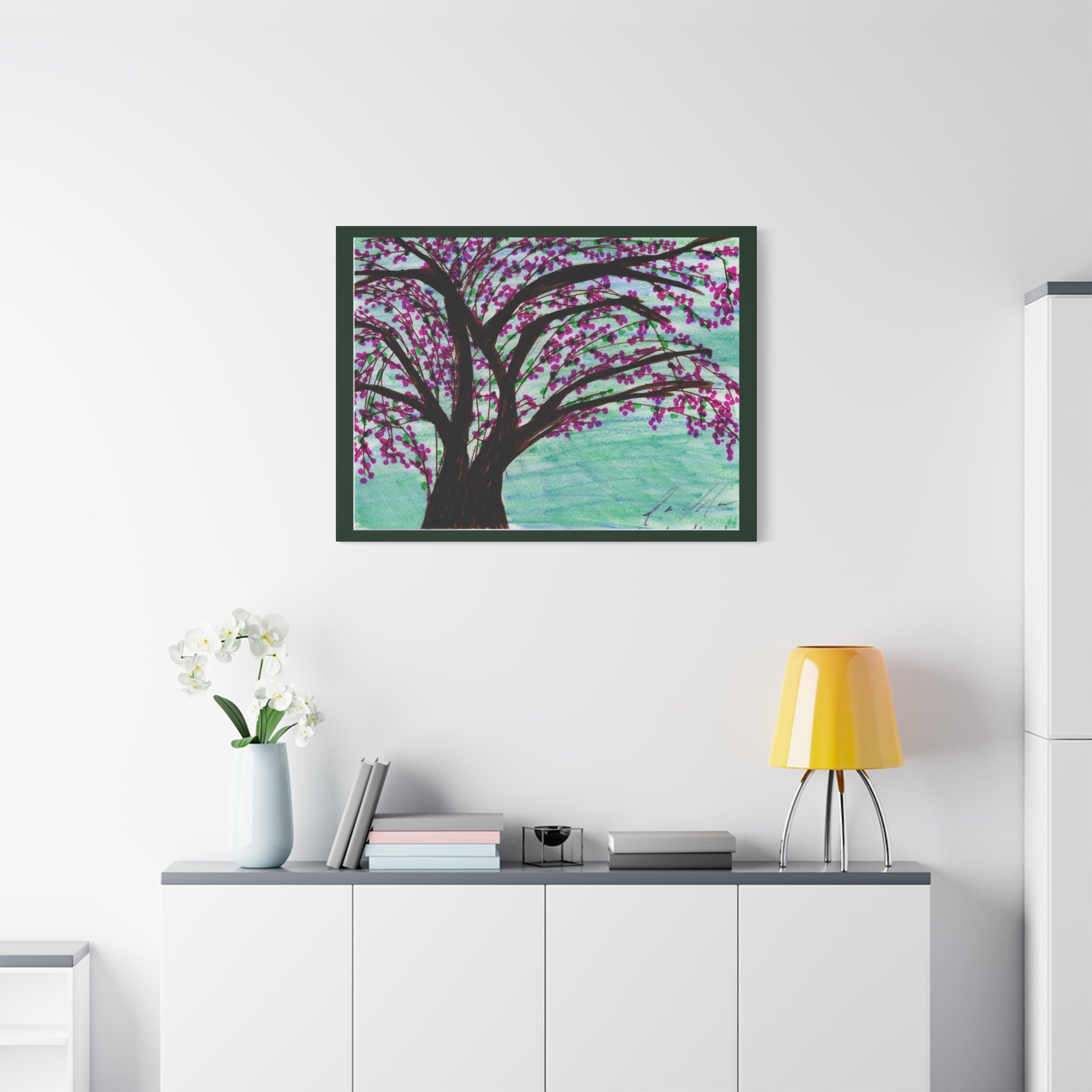 Blossoming Cherry Tree Matte Canvas Print — Stretched Wall Art (1.25")