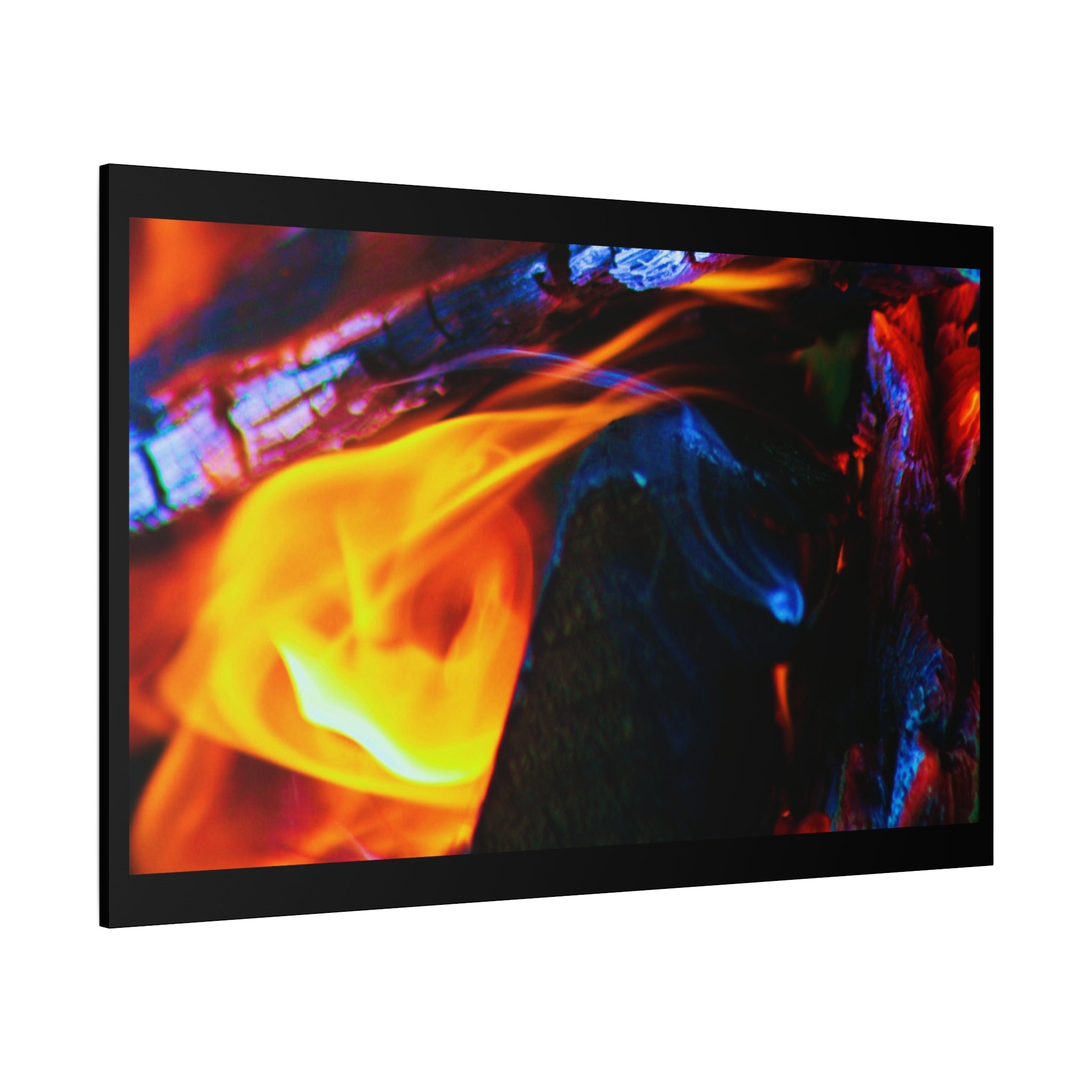 Pyre — Face in the Flame — Matte Canvas Print — Fire Photography Wall Art