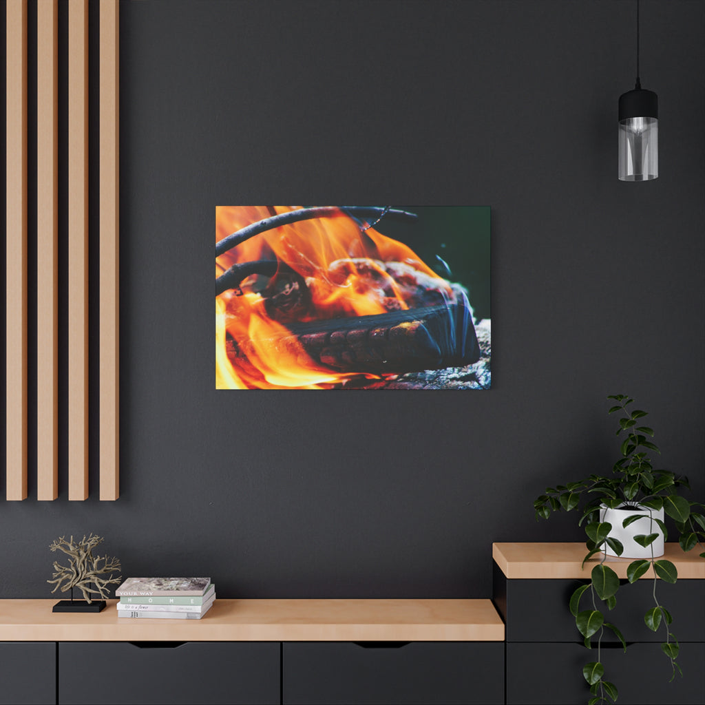 Pyre — The Crown — Matte Canvas Print — Fire Photography Wall Art