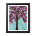 Pink Blossom — Framed Matte Canvas Print — Floral Tree Wall Art