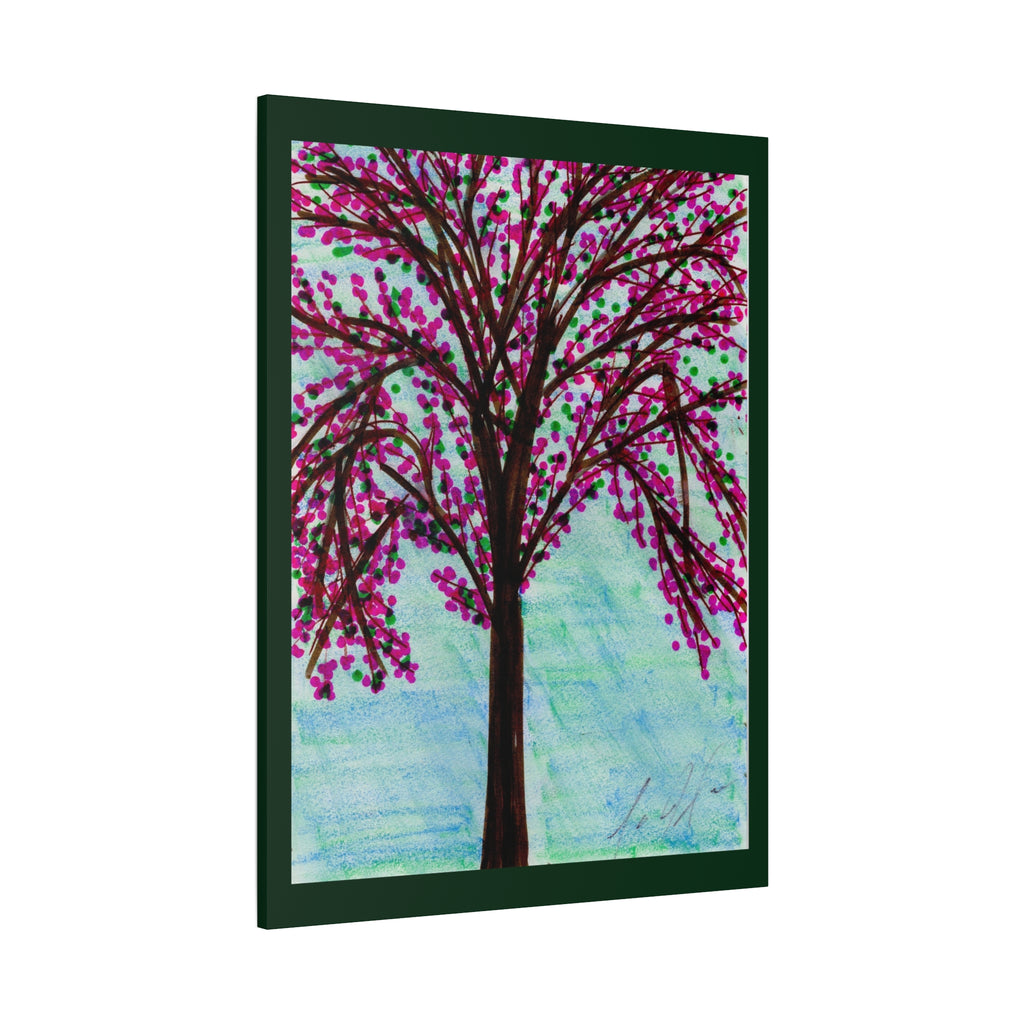 Pink Blossom Tree Matte Canvas Wall Art