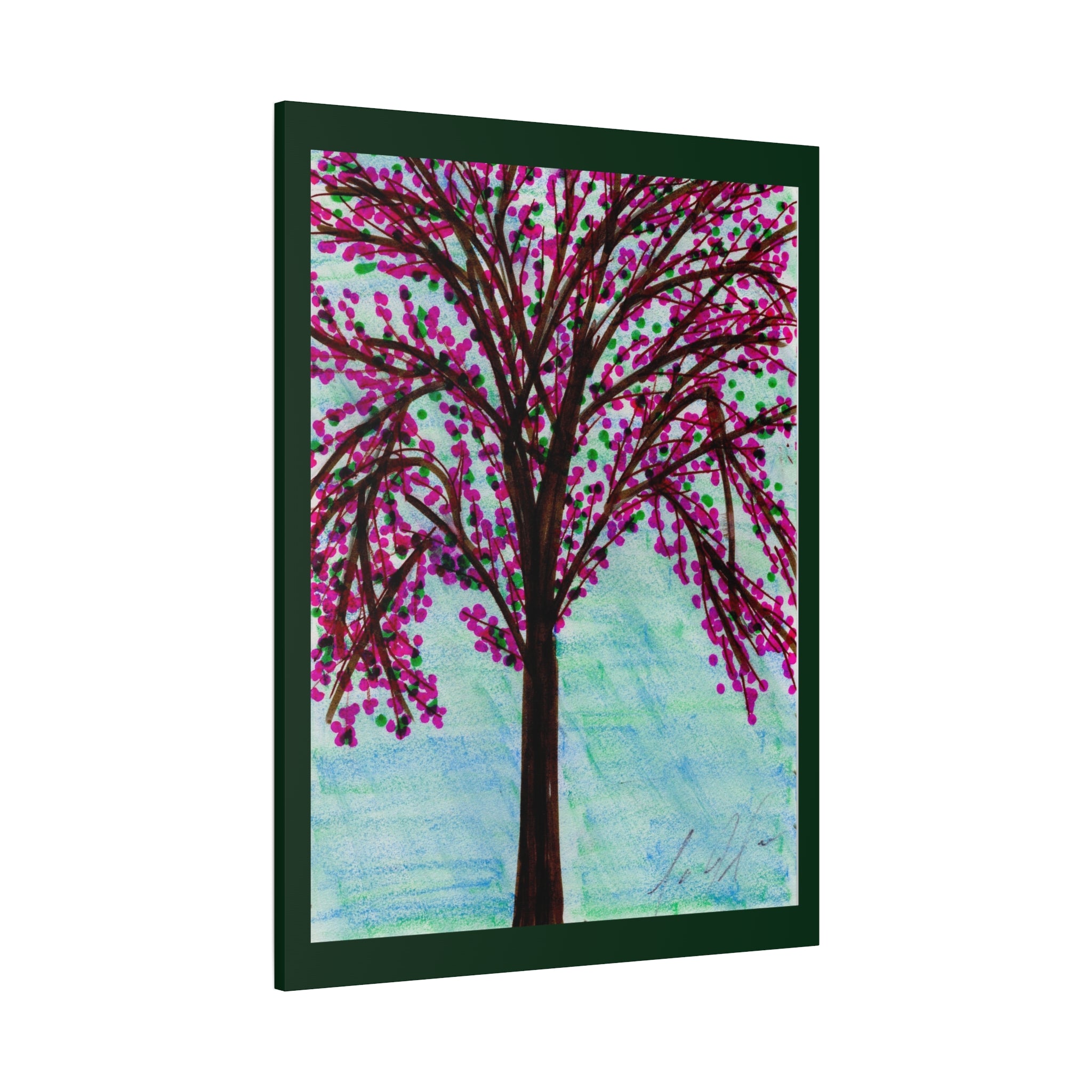 Pink Blossom Tree Matte Canvas Wall Art