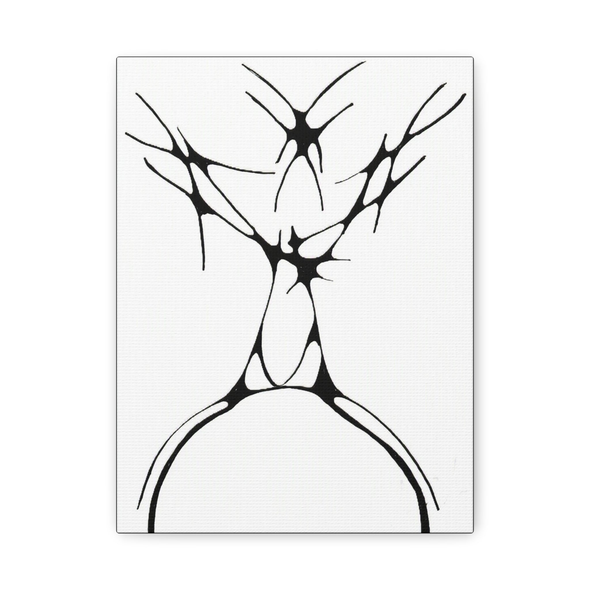 The Stag — Matte Canvas Print — Abstract Line Art Wall Art