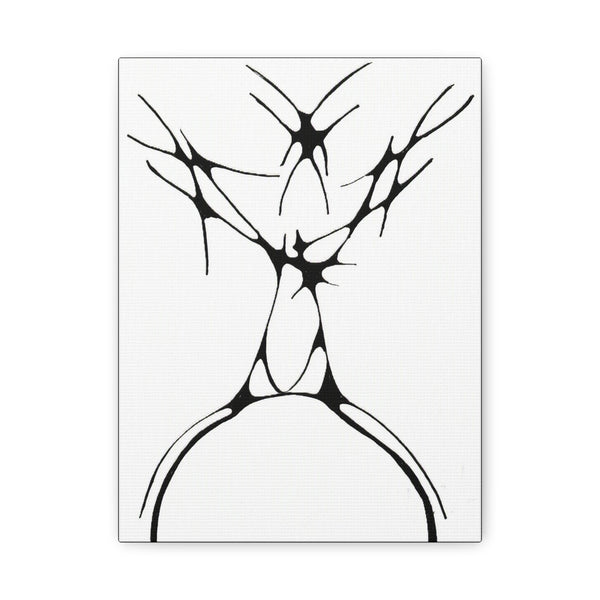 The Stag — Matte Canvas Print — Abstract Line Art Wall Art
