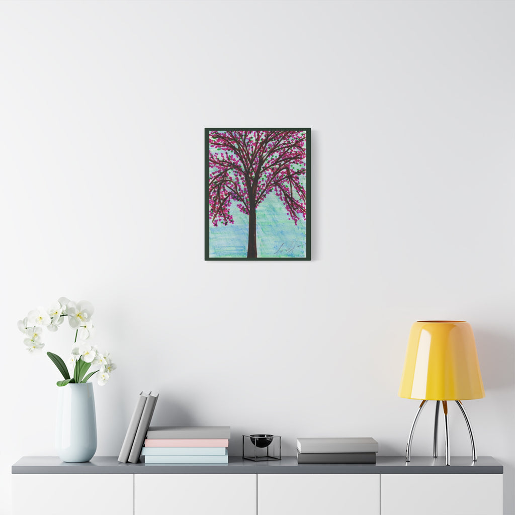 Pink Blossom Tree Matte Canvas Wall Art
