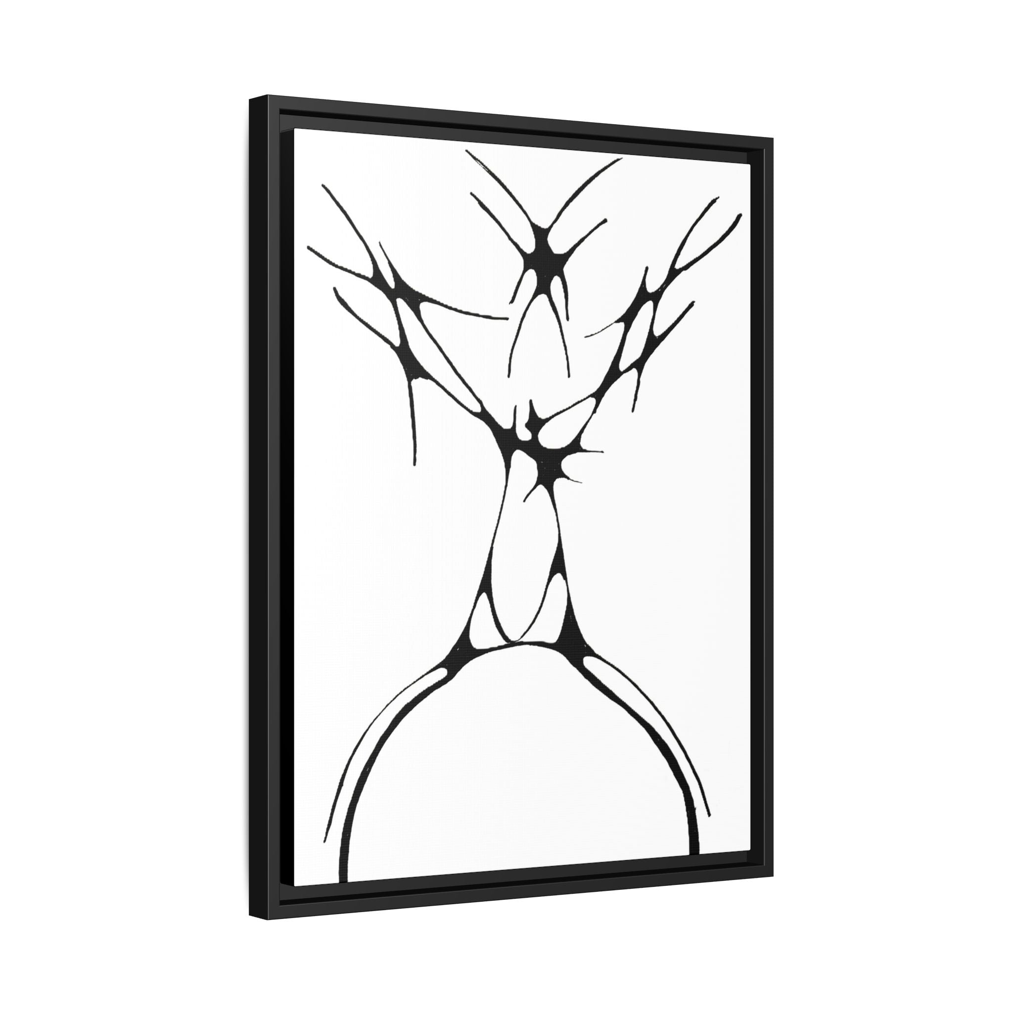 The Stag — Framed Matte Canvas Print — Abstract Line Art Wall Art