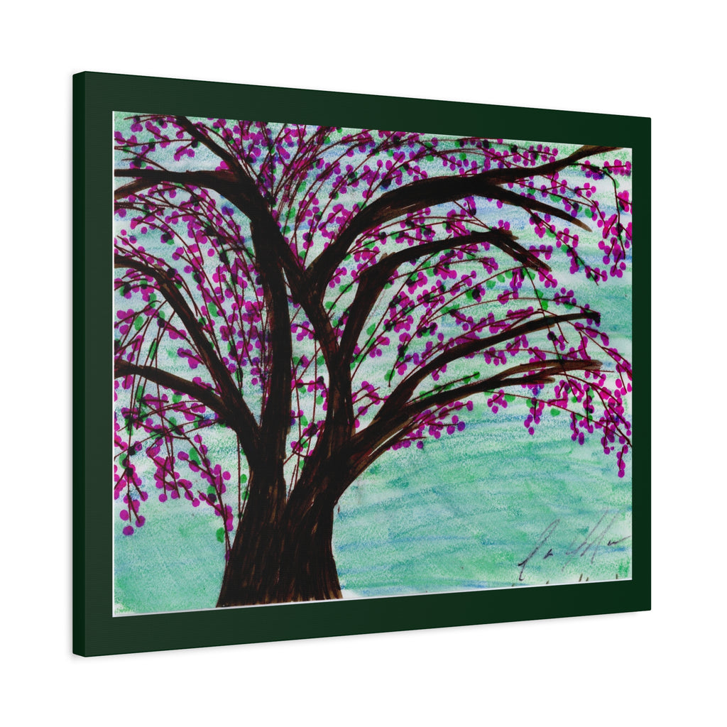 Blossoming Cherry Tree Matte Canvas Print — Stretched Wall Art (1.25")