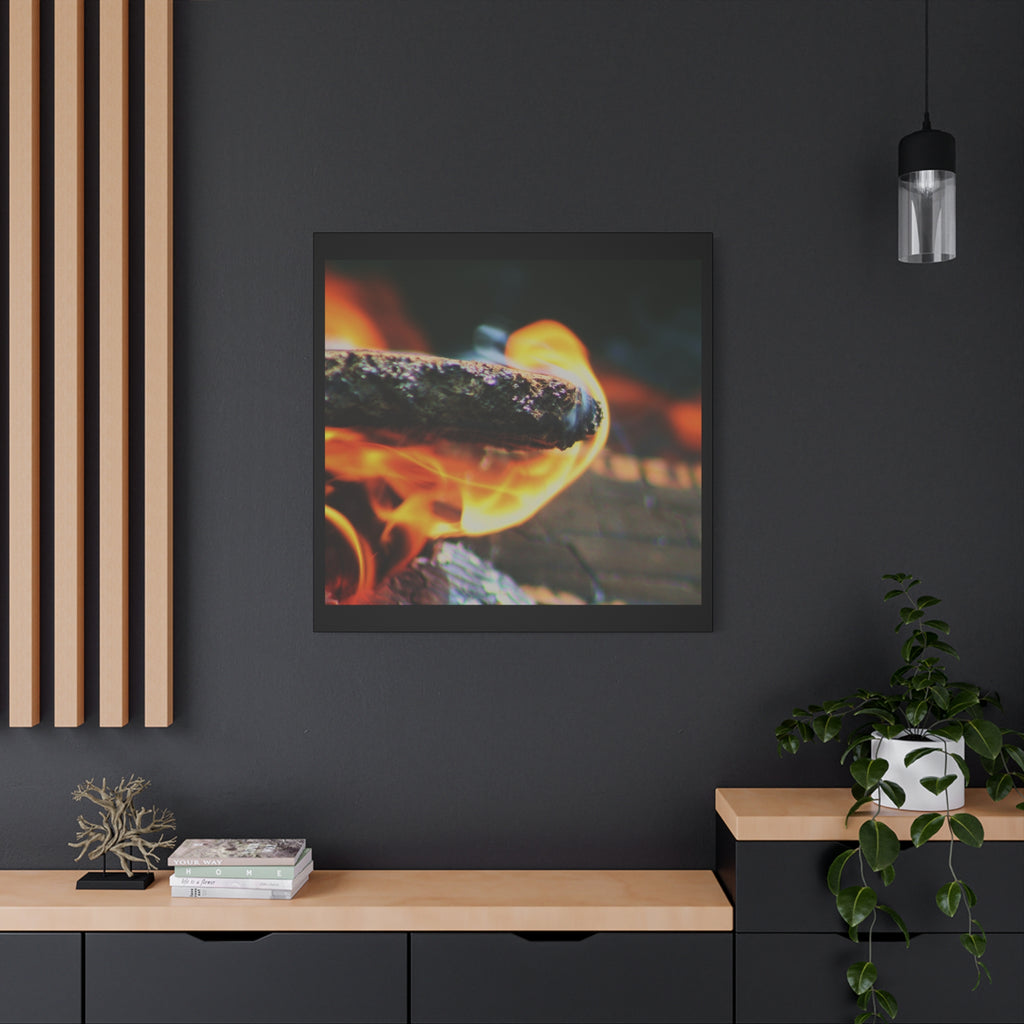 Pyre — The Last Light — Matte Canvas Print — Fire Photography Wall Art