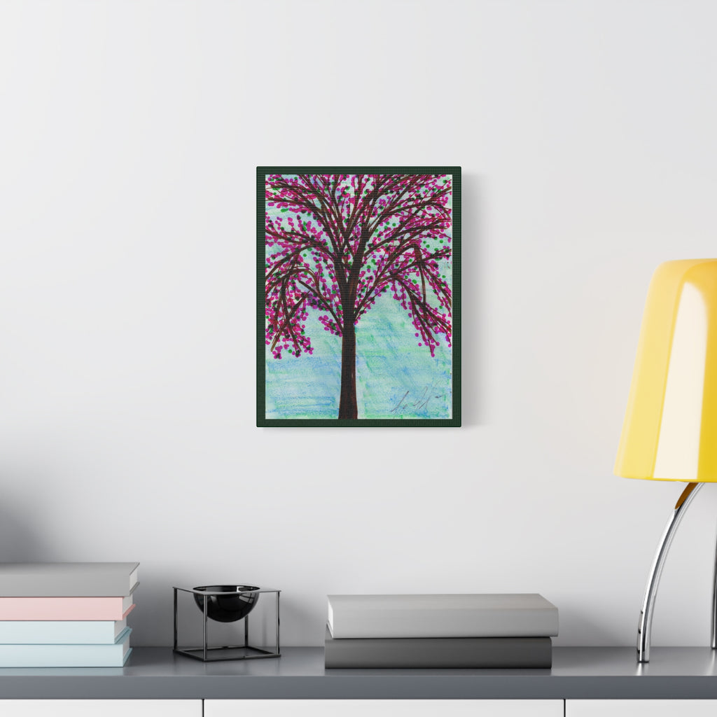 Pink Blossom Tree Matte Canvas Wall Art