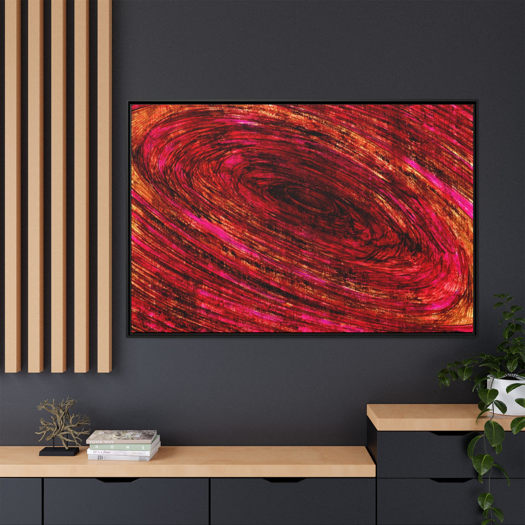 The Pull — Into the Still — Framed Canvas Print