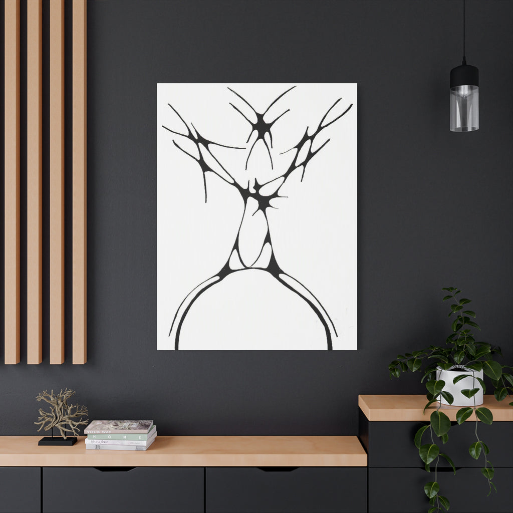 The Stag — Matte Canvas Print — Abstract Line Art Wall Art