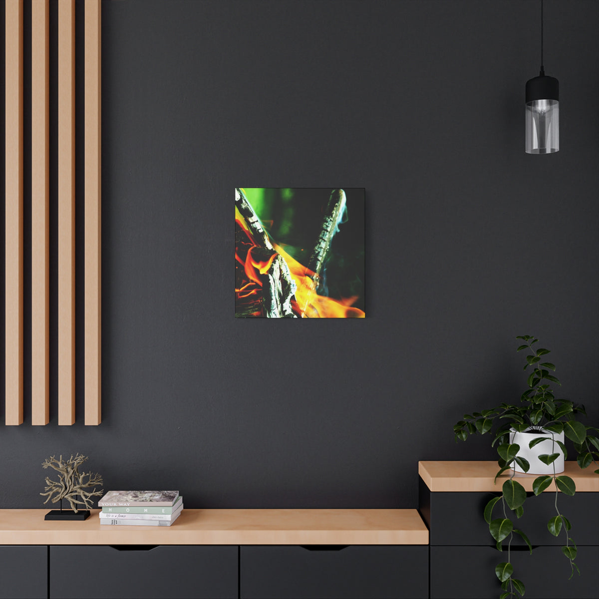 Pyre — Collision — Matte Canvas Print — Fire Photography Wall Art
