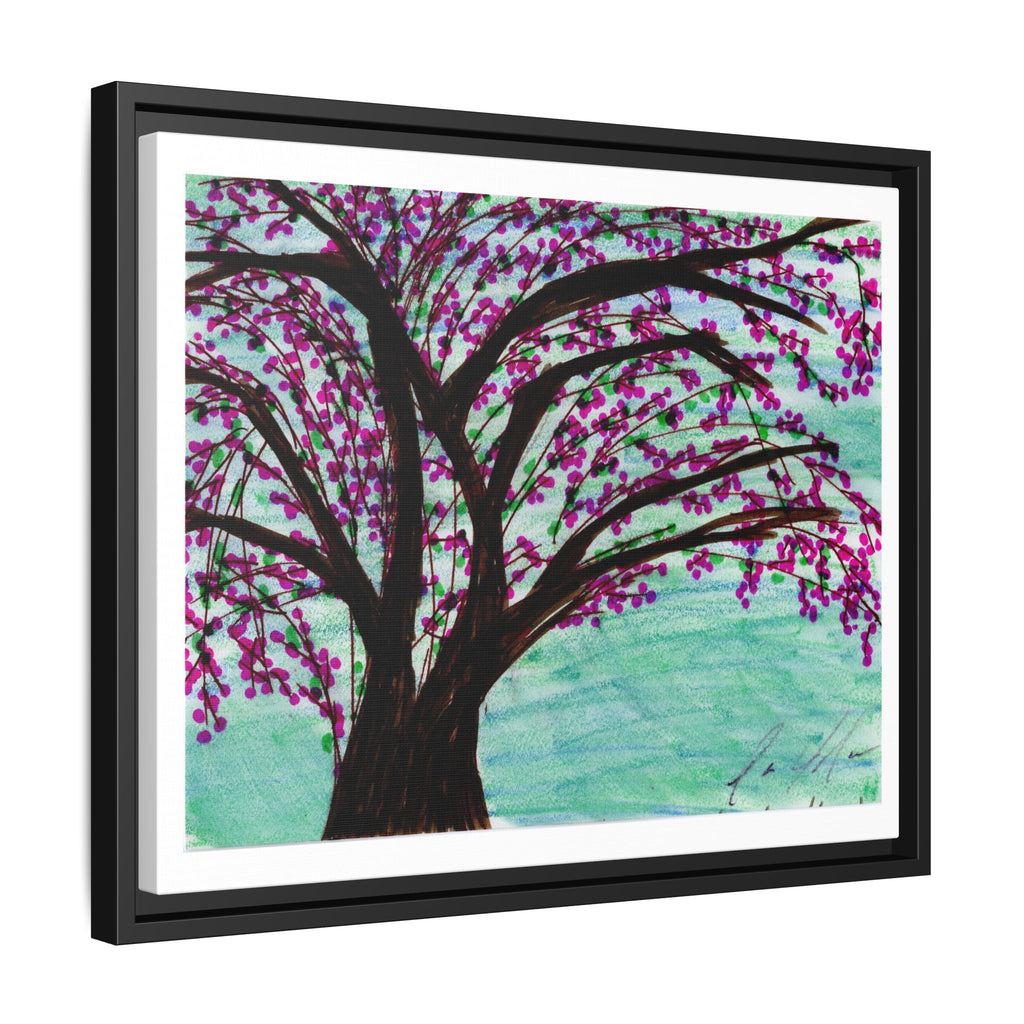 Blossom Tree — Framed Matte Canvas Print — Floral Tree Wall Art