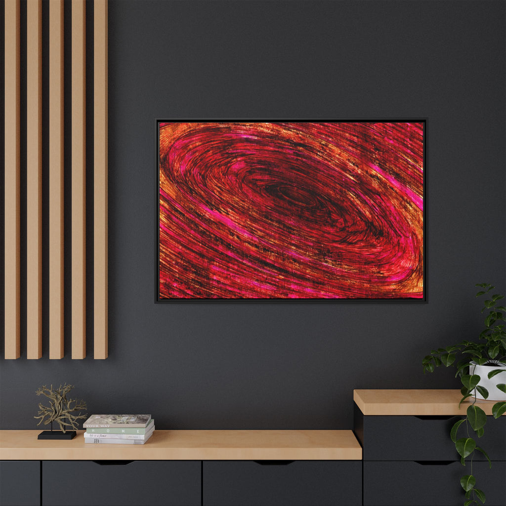 The Pull — Into the Still — Framed Canvas Print