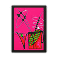 Abstract Cocktails 1 — Matte Canvas Print — Hot Pink Cocktail Wall Art