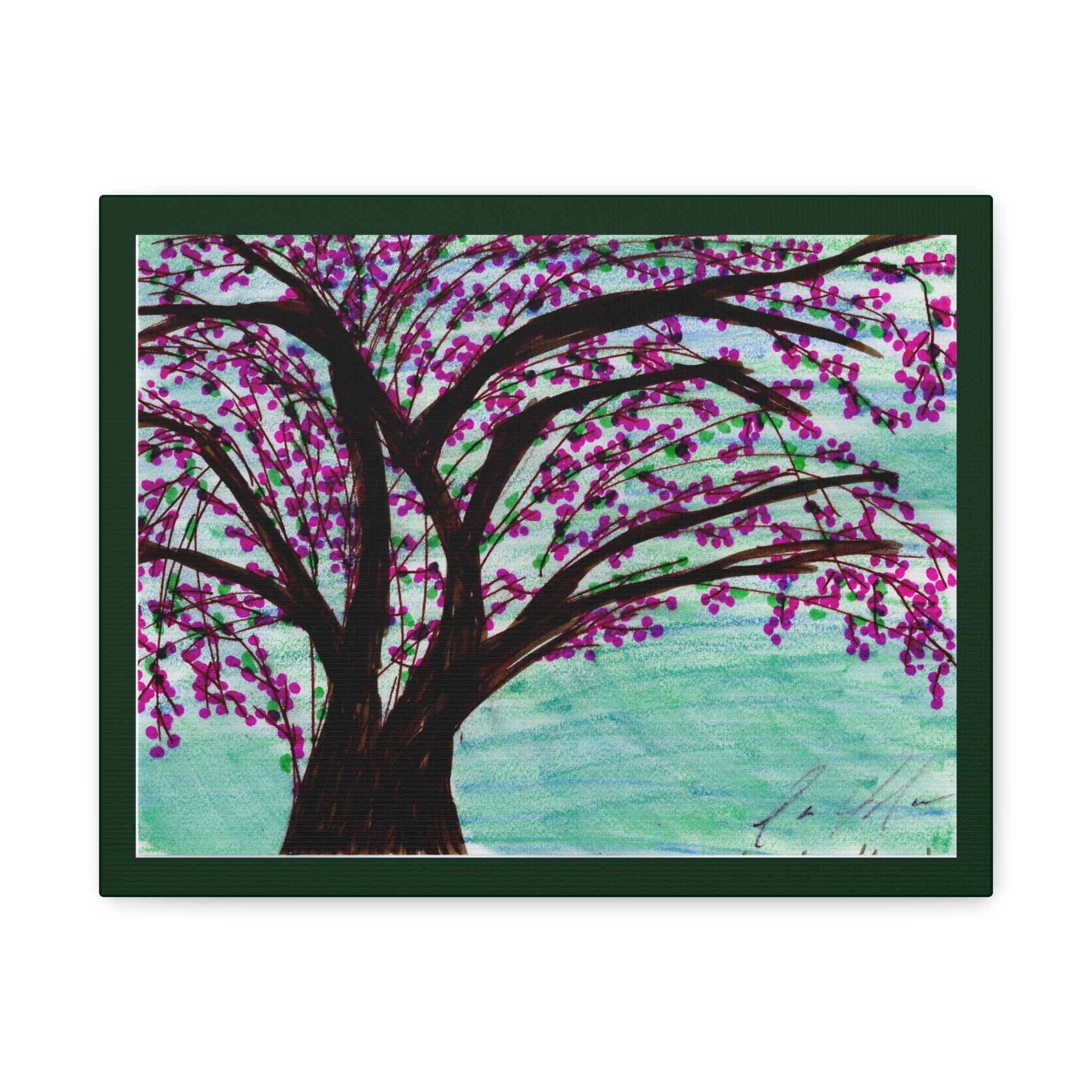 Blossoming Cherry Tree Matte Canvas Print — Stretched Wall Art (1.25")
