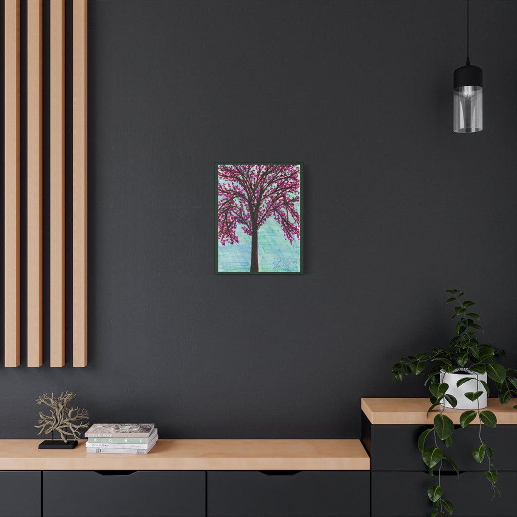 Pink Blossom Tree Matte Canvas Wall Art