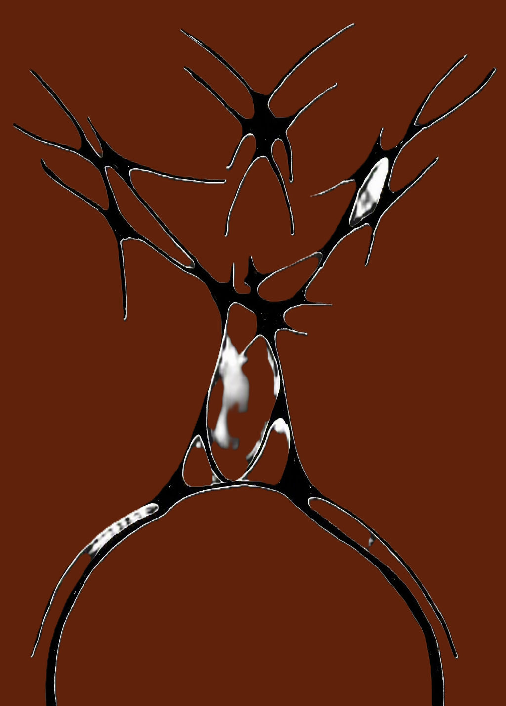 Sovereign — Framed Matte Canvas Print — Abstract Stag Wall Art