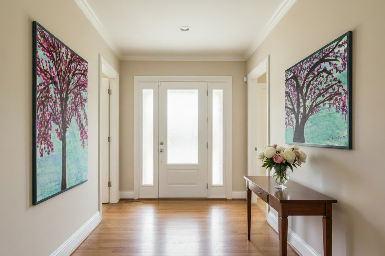 Blossom Tree & Pink Blossom — Foyer Mockup Adjusted