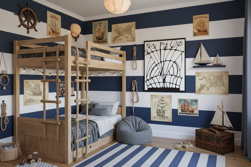 Pirate Ship - Boys Room Mockup