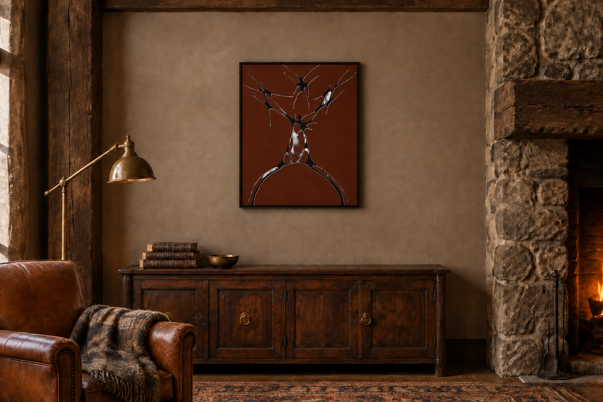 Sovereign framed canvas in the lodge setting