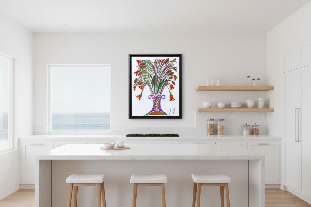 Wild Blooms – Malibu Kitchen White Walls