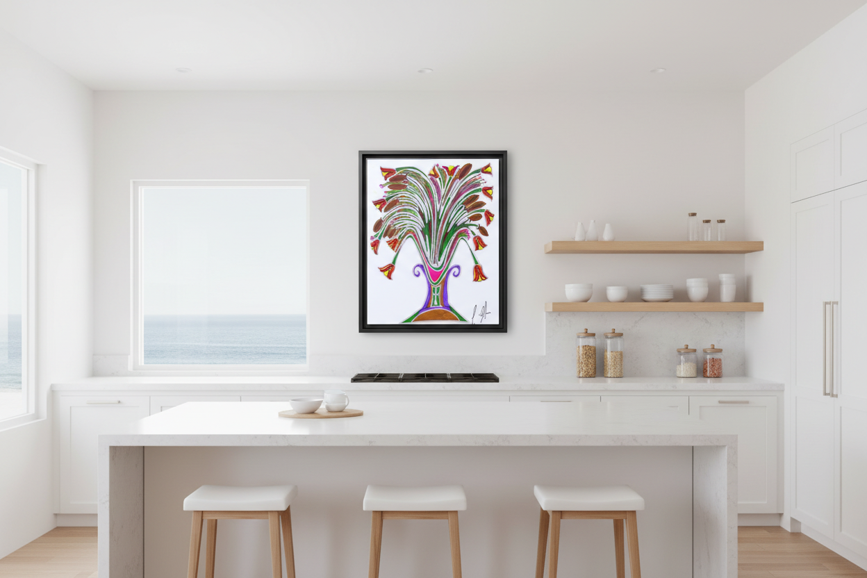 Wild Blooms – Malibu Kitchen White Walls